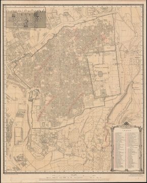 1945 Salmon City Plan or Map of Jerusalem