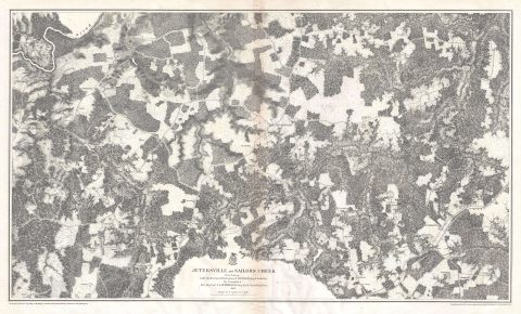 1867 Weyss Map of the Battlefied of Sailor's Creek during the U.S Civil War