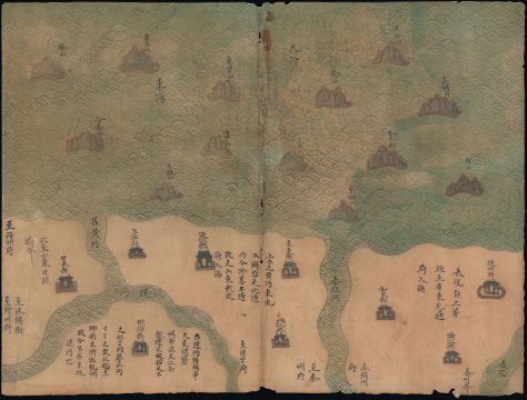 1860 Map of Waterways and Coast of Jiangsu, China