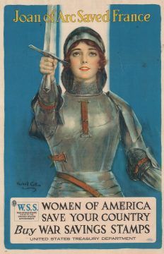1918 Haskell Coffin World War I Joan of Arc Propaganda Broadside