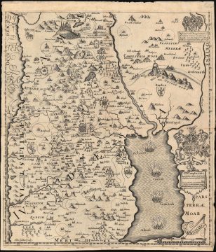 1650 Fuller Map of Judaea and the Dead Sea