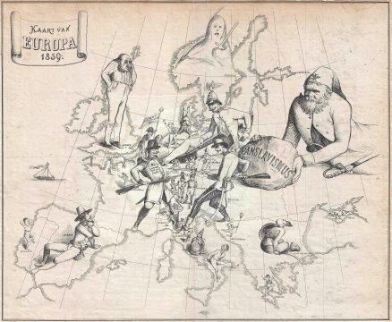 1859 Emrik and Binger Satarical Map of Europe