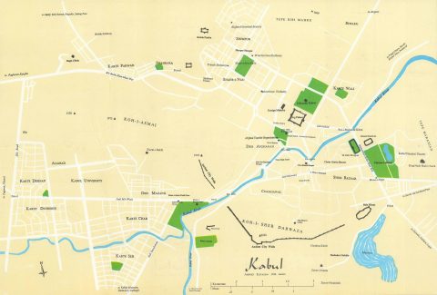 1965 Hatch Wolfe Tourist City Plan or Map of Kabul, Afghanistan