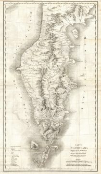 1768 Auteroche Map of the Kamchatka Peninsula