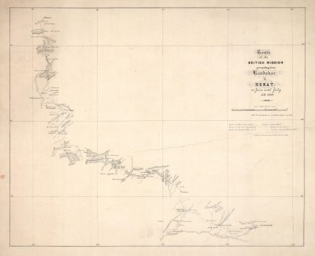 1839 Bedford and Smith Map of Afghanistan from Kandahar to Herat