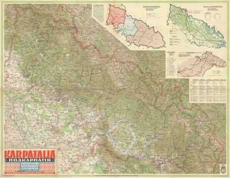 1940 Royal Hungarian Institute of Military Cartography Map of Transcarpathia