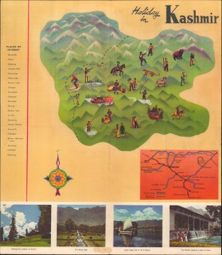 1960 Tourist Map of Kashmir