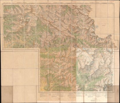 1929 Survey of India Map of Baramulla and Anantnag Districts, Jammu and Kashmir