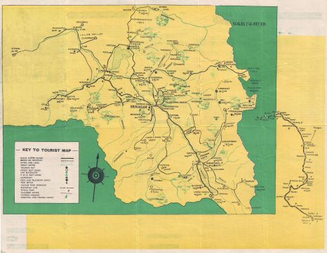 1950 Ashok Tourist Map of the Kashmir Valley, India