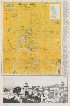 1987 Maharjan Pictorial City Map or Plan of Kathmandu, Nepal
