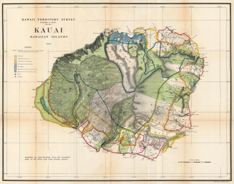 1903 Donn Map of Kauai, Hawaiian Islands