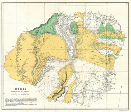1901 Land Office Map of Kauai, Hawaii