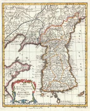 1749 Bellin Map of Korea (Showing Sea of Korea)