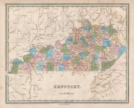 1846 Bradford Map of Kentucky