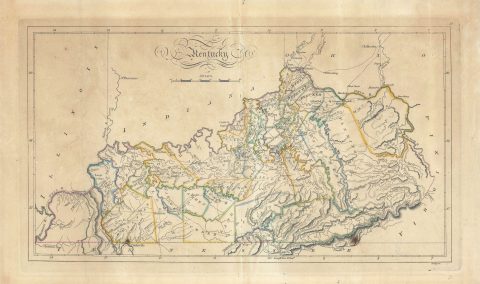 1814 Carey / Gridley Map of Kentucky