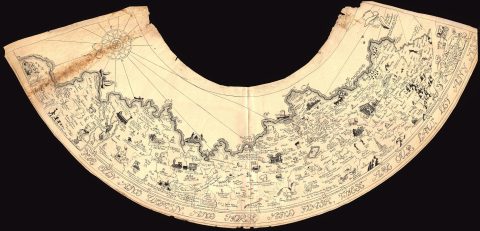 1929 Folk Art Manuscrpt Map of Kentucky
