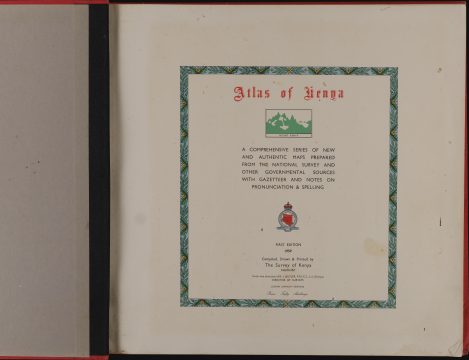 1959 Colonial Survey Atlas of Kenya (First Edition!)