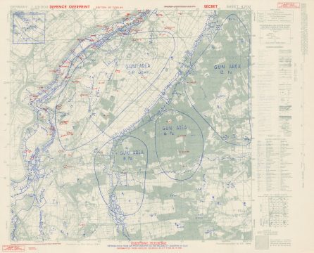 1945 Defence Overprint Map of the Southeastern Netherlands (Operation Veritable)