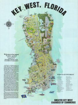 1984 Renner Pictorial Map of Key West, Florida