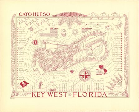 1940 Suchy Pictorial Map of Key West, Florida