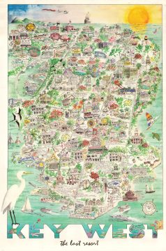 1987 Wright Pictorial View of Key West, Florida