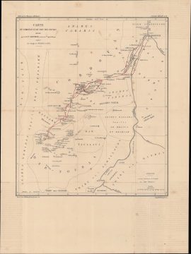 1874 Carcereri Map of Khartoum and Environs, White Nile Region