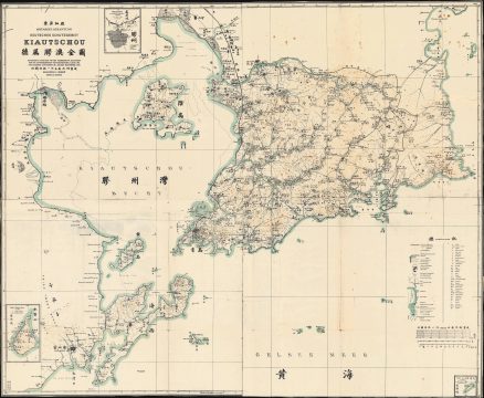 1907 Jacoby Bilingual Map of Tsingtao / Qingdao / Kiautschou Bay Concession