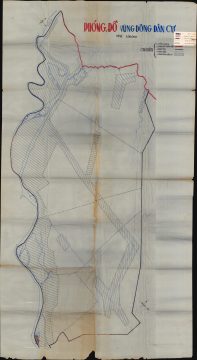 1968 Vietnamese Manuscript Map of Kien Phong Province, South Vietnam