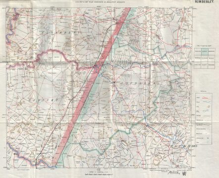 1900 John Wood Map of Kimberley, South Africa