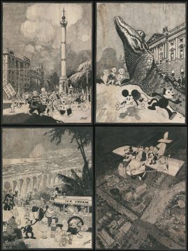 1930 Biederman Original Art for King Features/Disney Mickey Mouse Calendar