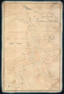 1830 Nautical Chart of Oresund Strait: Denmark and Sweden (near Copenhagen)