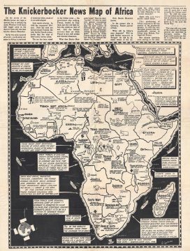 1938 Sparland Braodsheet Pictorial Map of Africa