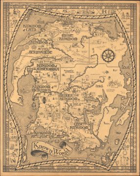 1982 Clark Society for Creative Anachronism Map of the 'Known World'