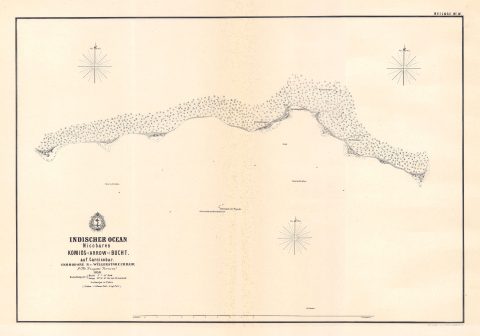1858 Wüllerstorf-Urbair Map of Komios (Arrow) Bay,  Indian Ocean, 'Novara' Expedition