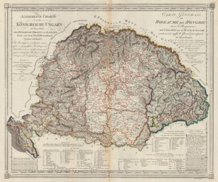 1805 Liechtenstern Map of the Kingdom of Hungary and the Grand Principality of Transylvania