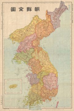 1910 Tokyo Asahi Shimbun Map of Korea
