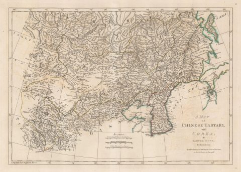 1786 Dunn Map of Korea, Manchuria, and Chinese Tartary