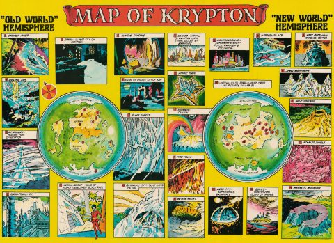 1973 National Periodical Publications Map of Krypton (Superman's Home Planet)