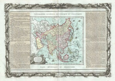 1786 Desnos and de la Tour Map of Asia