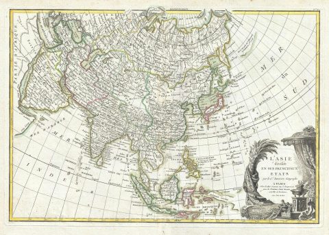 1778 Janvier Map of Asia