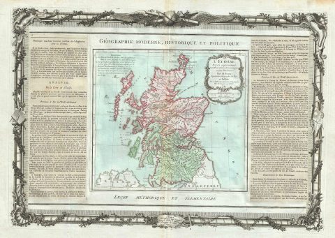 1786 Desnos and de la Tour Map of Scotland