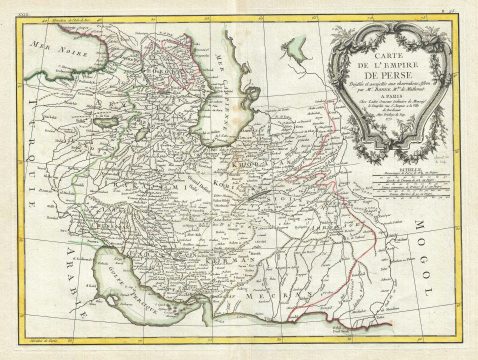 1771 Bonne Map of Persia ( Iran, Iraq, Afghanistan )