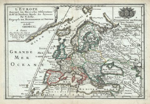 1700 De Fer Map of Europe