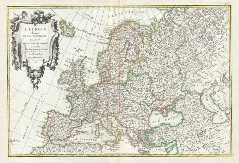 1762 Janvier Map of Europe