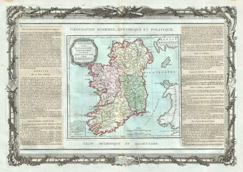 1786 Desnos and de la Tour Map of Ireland