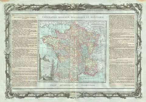 1786 Desnos and de la Tour Map of France