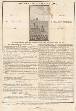 1793 British Broadside Decrying the Execution of French King Louis XVI