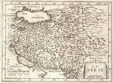 1700 Kaerius Map of Persia