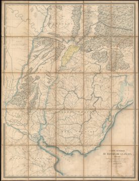 1853 Coffinières Map of the La Plata Basin: Argentina, Uruguay, Paraguay