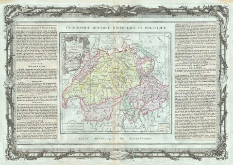 1786 Desnos and de la Tour Map of Switzerland